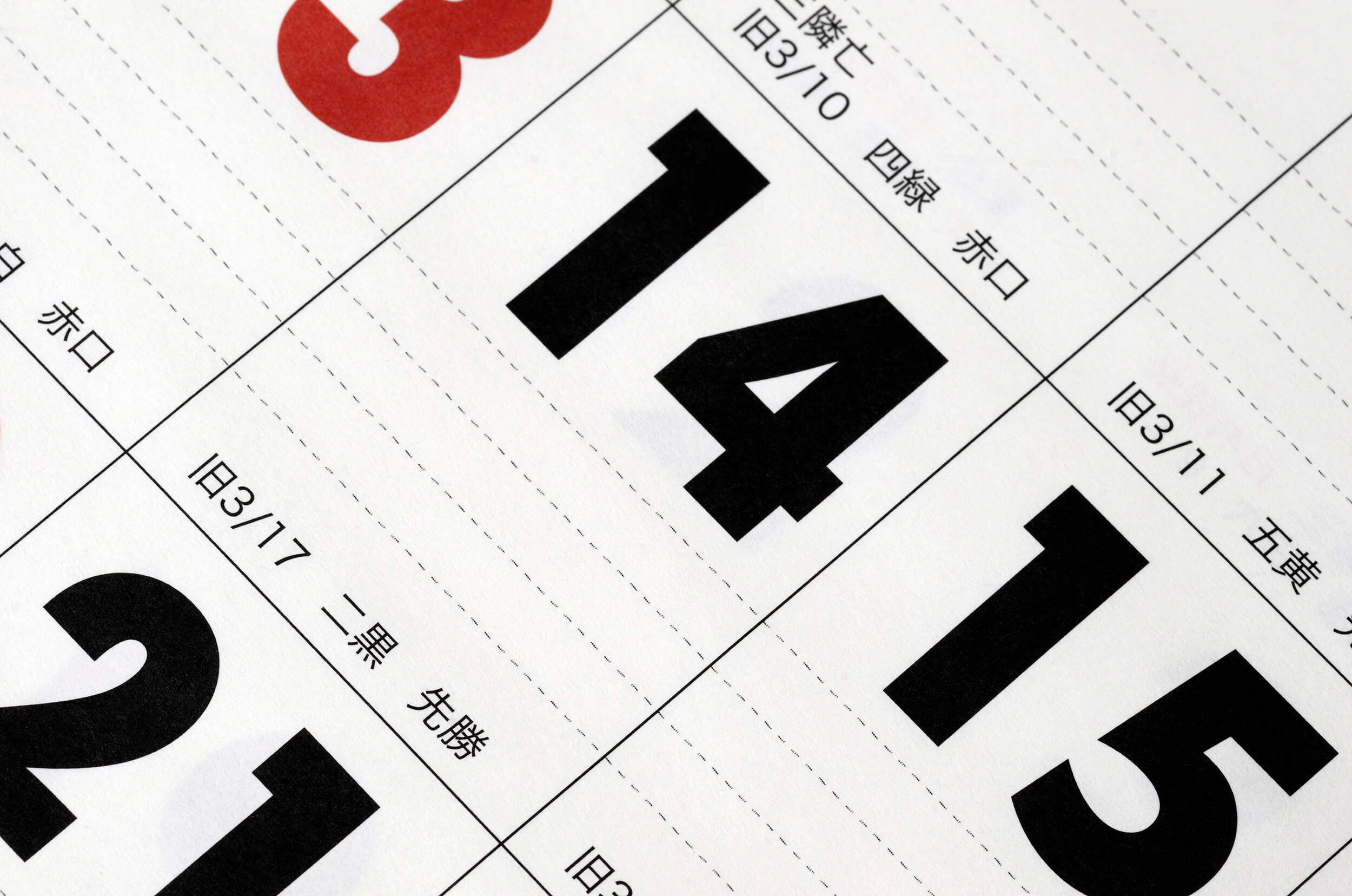 特定の星の組み合わせによる不成就日の導き方