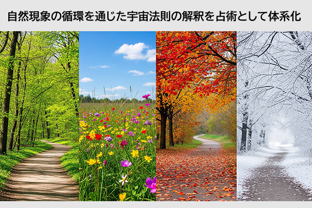 自然現象の循環を通じた宇宙法則の解釈を占術として体系化