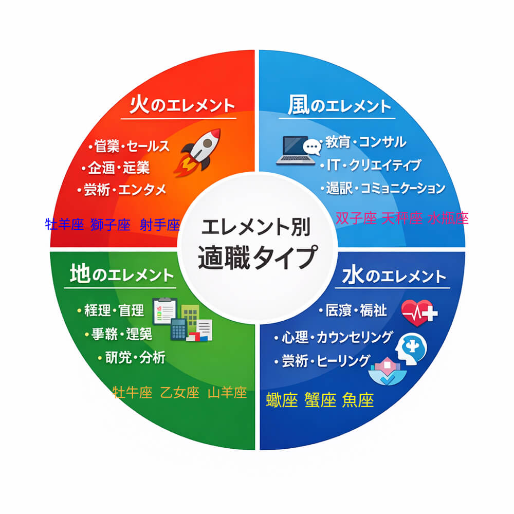 星座別職種候補例